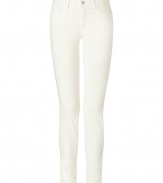 With their bright shade of creamy white and flattering skinny fit, J Brands mid rise cords are an essential staple separate - Classic five-pocket style, button closure, belt loops - Pair with casual knits and favorite flats