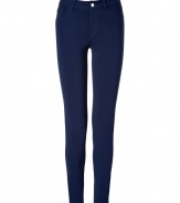 With a flattering slim fit and classic shade of navy, Ralph Lauren Blacks skinny jeans lend a chic foundation for countless layered looks - Classic five-pocket style, zip fly, button closure, belt loops - Form-fitting, comfortable mid-rise - Wear with a blazer, oversized silk shirt and heels