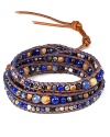 Celebrate all things bohemian with this five-wrap leather bracelet from Chan Luu. Crafted from an eclectic mix of semi-precious stones, it's a flawless free-spirited finish.