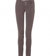 Casual-cool faded brown corduroy pants - These on-trend stylish skinny-cut pants are a must-have - Super flattering and versatile, pair with an oversized sweater and chunky platforms - Pair with a pullover and ballet flats