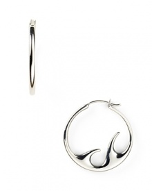For the downtown doe, Elizabeth and James' sterling silver antler hoops are a cool choice. Wear the natural-inspired accents to add a woodsy waft to an urban ensemble. For the downtown doe, Elizabeth and James' sterling silver antler hoops are a cool choice. Wear the natural-inspired accents to add a woodsy waft to an urban ensemble.