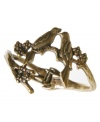 Twitterers abound will be trending this sweet style. Lucky Brand's pretty bangle features delicate, overlapping branches and two intricate songbirds. Set in gold tone mixed metal with an easy-to-use hinge clasp. Approximate diameter: 2-1/2 inches.