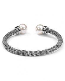 Majorica Monochrome Steel Bangle Majorica Monochrome Steel Bangle