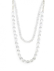 THE LOOKSignature collectionSmooth and faceted crystal beadsSterling silver settingSignature latch claspTHE MEASUREMENTLength, about 28ORIGINMade in USA THE LOOKSignature collectionSmooth and faceted crystal beadsSterling silver settingSignature latch claspTHE MEASUREMENTLength, about 28ORIGINMade in USA
