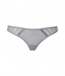 Sweet heather grey jersey thong - This casual thong is perfect for everyday wear - Comfortable fit with an adorable classic cut - Great under any outfit - Made by high-end intimate apparel brand Kiki de Montparnasse Sweet heather grey jersey thong - This casual thong is perfect for everyday wear - Comfortable fit with an adorable classic cut - Great under any outfit - Made by high-end intimate apparel brand Kiki de Montparnasse