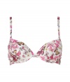 Turn up the heat with this ultra-sexy bra from D&G Dolce & Gabbana - Padded cups, all-over butterfly print, adjustable straps - This bra is perfect under any outfit or on its own for stylish lounging
