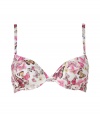 Turn up the heat with this ultra-sexy bra from D&G Dolce & Gabbana - Padded cups, all-over butterfly print, adjustable straps - This bra is perfect under any outfit or on its own for stylish lounging