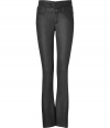 These ultra high-waisted jeans from Theyskens Theory give a fashion forward kick to your casual look - Five-pocket styling, belt loops, ultra-high waist detail, skinny leg - Style with a cropped blouse, boyfriend blazer, and platform heels