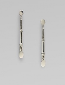 From the Bamboo Collection. An elegant style in sleek sterling silver with a nature-inspired design. Sterling silverDrop, about 2½Post backImported From the Bamboo Collection. An elegant style in sleek sterling silver with a nature-inspired design. Sterling silverDrop, about 2½Post backImported