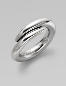 A graceful stroke of silvertone resin makes a versatile accent for day or night.Silverplated resin Width, about 1 Diameter, about 2½ Made in USA A graceful stroke of silvertone resin makes a versatile accent for day or night.Silverplated resin Width, about 1 Diameter, about 2½ Made in USA