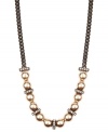 Refine your look with a hint of glamour. Givenchy's stunning strand highlights blush-colored glass pearls and crystal-encrusted spacers. Set in brown gold-plated mixed metal. Approximate length: 16 inches + 2-inch extender.
