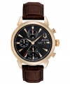 Timeless design and renowned Swiss precision blend on this automatic Gemini collection watch by Bulova Accutron.