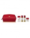 This spring, with your purchase of the Cellcosmet Sensitive Day and Sensitive Night Cream, you will receive this luxurious red leather travel bag with a 1.7 oz. Gentle Cream Cleanser and 4.2 oz. Active Tonic Lotion as our gift to you. Sensitive Cellular Value Set includes: Red Leather Travel Bag, 1 oz. Sensitive Day, 1 oz. Sensitive Night, 1.7 oz. Gentle Cleanser Cream and 4.2 oz. Tonic Lotion.