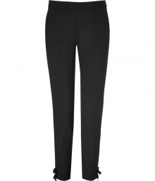 Versatile and sweet with their bow detailed ankles, Valentino R.E.D.s tailored wool stretch trousers are a wardrobe essential - Hidden hook closure, zip fly, slit ankles with bow, belt loops - Ankle length, tailored fit - Wear with practically anything for the perfect dose of ladylike Versatile and sweet with their bow detailed ankles, Valentino R.E.D.s tailored wool stretch trousers are a wardrobe essential - Hidden hook closure, zip fly, slit ankles with bow, belt loops - Ankle length, tailored fit - Wear with practically anything for the perfect dose of ladylike