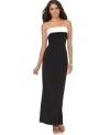 Opt for stunning simplicity in this black and white Alex Evenings gown.