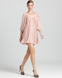 Intricately pleated chiffon creates a swingy silhouette on this short and sweet ERIN Erin Fetherston dress. Intricately pleated chiffon creates a swingy silhouette on this short and sweet ERIN Erin Fetherston dress.