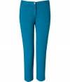 With a rich petrol hue and slim tailored cut, See by Chlo?s capri pants are as flattering as they are chic - Side and back flap pockets, zip fly, button closure - Slim tailored fit, capri length - Wear with an oversized silk skirt and heels