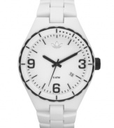 Live a life in classic black and white: a Cambridge collection unisex watch from adidas.