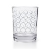 Sip your favorite cocktail or a refreshing glass of lemonade on the back porch while listening to your favorite tunes with this smartly decorated glass from Q Squared.