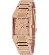 Gorgeous rose-gold tones grace this ladylike watch from Kenneth Cole New York.