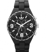 Silver and black attack from adidas. This Cambridge collection watch makes the classic chronograph a modern marvel.