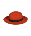 Perfect for transitional spring weather, this chic wool fedora from Paul Smith Accessories will add a stylish accent to any ensemble - Large brim, contrasting band with bow detail - Pair with a maxi skirt, a sheer blouse, and a military-inspired jacket