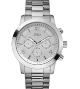 A contemporary watch from GUESS with time-tested features and durability.