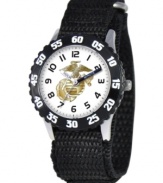 Semper Fi! Help your kids stay on time with this fun Time Teacher watch that features a U.S. Marines logo and labeled hands for easy reading.