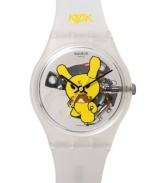 Designed by San Francisco artist Frank Kozik, this Dunny-printed Tennis Pro Swatch watch keeps your fashion fresh. Includes an 8-inch Dunny figurine and black gift box.