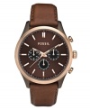 Warm and rustic, this watch by Fossil adds just the right touch of style.