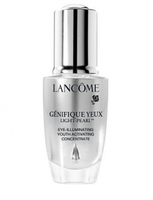 Eye-Illuminating Youth Activating Concentrate. The new eye contour makeover. Inspired by gene science, Lancome introduces Genifique Eye Light-Pearl. The 1st Lancome eye-illuminating serum engineered with a unique Light-Pearl, a massaging applicator designed to work with precision around the eye contour area. Eye-Illuminating Youth Activating Concentrate. The new eye contour makeover. Inspired by gene science, Lancome introduces Genifique Eye Light-Pearl. The 1st Lancome eye-illuminating serum engineered with a unique Light-Pearl, a massaging applicator designed to work with precision around the eye contour area.