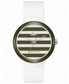 A sporty Goa unisex watch from Lacoste with preppy stripes for an All-American look.