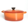 For nearly a century, Le Creuset has handcrafted enameled cast iron cookware of superlative quality, durability and versatility. Designed specifically to enhance the slow-cooking process by evenly distributing heat and locking in the optimal amount of moisture, the Signature Collection oval French Oven blends the best of the past with the latest innovations for comfort and functionality.