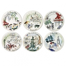 Joli Paris invites you to discover the charm of Paris and stroll through the streets, the cafes, the monuments, and boutiques. Each piece is decorated with a vibrant sketch that brings to life the people, places, fashion, and energy of Paris. Dishwasher and microwave safe (for reheating only). Joli Paris invites you to discover the charm of Paris and stroll through the streets, the cafes, the monuments, and boutiques. Each piece is decorated with a vibrant sketch that brings to life the people, places, fashion, and energy of Paris. Dishwasher and microwave safe (for reheating only).