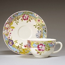 Millefleurs was inspired by flowers in a European garden as well as antique tableware. Its delicate renderings of pansies, roses, and thistles are blended with a vintage border in a contemporary color palette. Sophisticated, yet fresh and youthful. Dishwasher and microwave safe (for reheating only). Millefleurs was inspired by flowers in a European garden as well as antique tableware. Its delicate renderings of pansies, roses, and thistles are blended with a vintage border in a contemporary color palette. Sophisticated, yet fresh and youthful. Dishwasher and microwave safe (for reheating only).