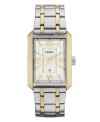 Take business style seriously with this handsome dress watch by Fossil.