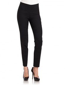 THE LOOKTonal seed stitching on banded waistbandCreased front and back legsSide zip closureTHE FITRise, about 9Inseam, about 28THE MATERIAL99% virgin wool/1% other fibersCARE & ORIGINDry cleanMade in ItalyModel shown is 5'10 (177cm) wearing US size 4. THE LOOKTonal seed stitching on banded waistbandCreased front and back legsSide zip closureTHE FITRise, about 9Inseam, about 28THE MATERIAL99% virgin wool/1% other fibersCARE & ORIGINDry cleanMade in ItalyModel shown is 5'10 (177cm) wearing US size 4.