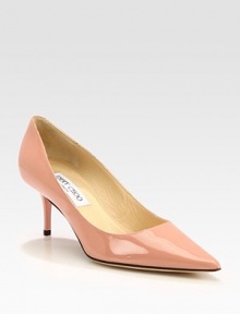 An elegant point toe silhouette crafted in Italy of glossy patent leather. Self-covered heel, 2¾ (70mm)Patent leather upperPoint toeLeather lining and solePadded insoleMade in Italy An elegant point toe silhouette crafted in Italy of glossy patent leather. Self-covered heel, 2¾ (70mm)Patent leather upperPoint toeLeather lining and solePadded insoleMade in Italy