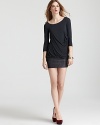 Bailey 44 Dress - Habanero Faux Leather Skirt Dress