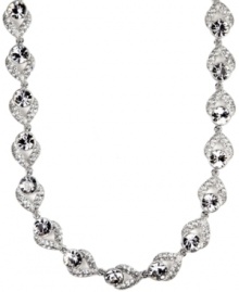 Scene-stealing sparkle! You'll be sure to turn heads in this glamorous, glittering collar necklace from Givenchy. With a dazzling array of glass accents and crystals, it's set in silver tone mixed metal. Approximate length: 16 inches + 3-inch extender. Scene-stealing sparkle! You'll be sure to turn heads in this glamorous, glittering collar necklace from Givenchy. With a dazzling array of glass accents and crystals, it's set in silver tone mixed metal. Approximate length: 16 inches + 3-inch extender.
