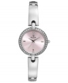 Like a morning sky, this elegant watch from Bulova shines with pink tones and shimmering sparkle.