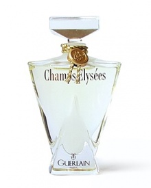 Champs-Elysées is a story about fragrance, an initiatory rite into the fairytale, timeless world of Guerlain, a voyage to the very heart of the perfumer's secrets and magic formulas which inspires and transforms you. The bottle is a rich evocation of the house of Guerlain. Its architectural forms embrace the arch, the corporate seal of Guerlain and the triangle, which symbolizes the ascension towards the heart of the mystery that is Guerlain. Champs-Elysées is a story about fragrance, an initiatory rite into the fairytale, timeless world of Guerlain, a voyage to the very heart of the perfumer's secrets and magic formulas which inspires and transforms you. The bottle is a rich evocation of the house of Guerlain. Its architectural forms embrace the arch, the corporate seal of Guerlain and the triangle, which symbolizes the ascension towards the heart of the mystery that is Guerlain.