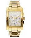 Lend a look of timeless sophistication with this golden watch from GUESS.