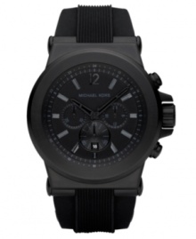 Step over to the dark side with this bold Michael Kors watch. Step over to the dark side with this bold Michael Kors watch.