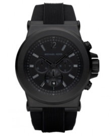 Step over to the dark side with this bold Michael Kors watch.