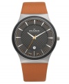 Skagen Denmark has created a new classic with this modern watch. Built with a blend of materials for a handsome design.