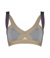 Spearheading the innerwear-as-outerwear trend, VPLs easy to layer pieces offer a fashion-forward alternative to lingerie - Two-tone multi-strap front with soft full-cups, adjustable wide straps, elasticized band - Pair with matching panties for stylish lounging or under a low-cut sleeveless top
