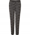 Lush, densely woven knits and a perennially elegant black and white pattern make M Missonis ankle-cropped pants a major must - Slim, straight silhouette - On trend, 7/8 length - Decorative seams and crease detail flatter and elongate the leg - Slip on style, with a medium-width, stretch waistband - Pair with a solid silk or crisp cotton blouse and a blazer or leather jacket