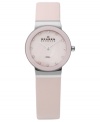 A rosy, feminine watch from the timepiece experts at Skagen Denmark.