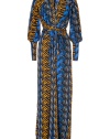 Dramatic and chic, this eye-catching zebra print maxi dress from Issa guarantees head-turning results - Wrap V-neckline, long sleeves, fitted cuffs, allover print - Form-fitting, floor-length - Try with bright heels and a sleek leather clutch